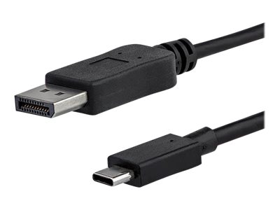 StarTech.com USB-C auf DisplayPort Adapter Kabel - 1 m - Thunderbolt 3 kompatibel - Schwarz - 4K 60Hz - CDP2DPMM1MB - externer Videoadapter - STM32F072CBU6 - Schwarz