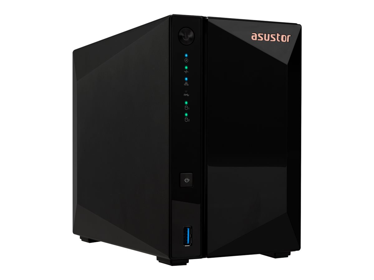 ASUSTOR AS3302T v2 2 Bay NAS Realtek RTD 1619B 2GB DDR4 Diskless 25Gbe Port