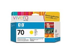 HP 70 original Ink cartridge C9454A yellow standard capacity 130ml 1-pack with Vivera Ink cartridge