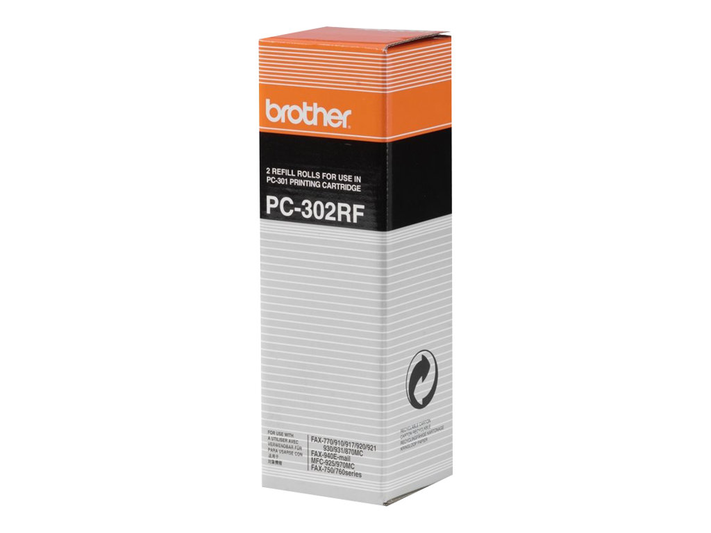brother PC-302RF schwarz Thermo-Druckfolien, 2 Rollen