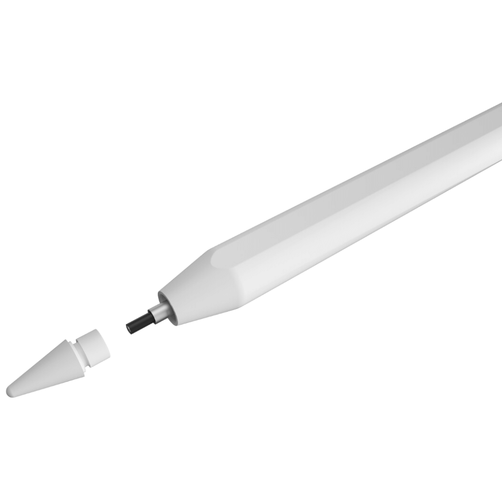 DEQSTER Aktive Stylusspitze Pencil Lite extra feine Weiß (2 Stück)