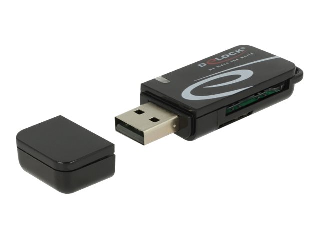Delock Mini USB 2.0 Card Reader mit SD und Micro SD Slot Delock Mini USB 2.0 Card Reader mit SD und Micro SD Slot