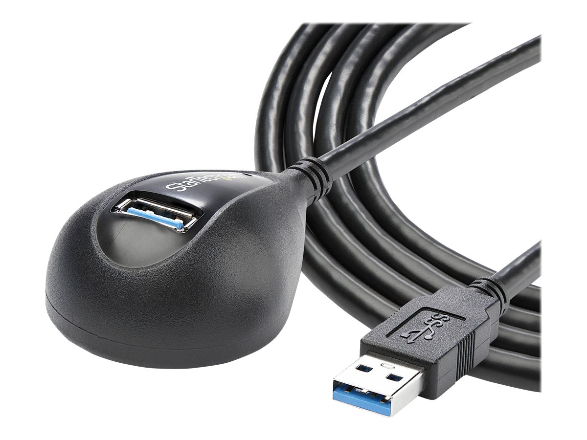 STARTECH.COM 5 ft Black Desktop SuperSpeed USB 3.0 Extension Cable - A to A M/F