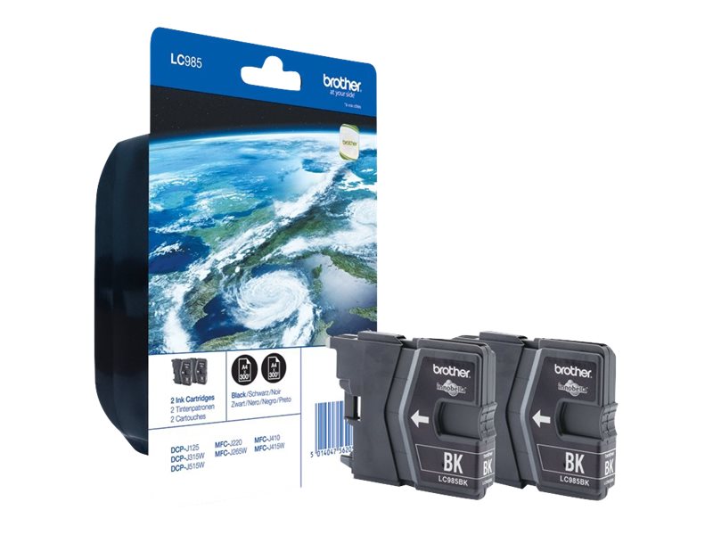 LC985BKBP2 BROTHER DCP Tinte (2) black LC985BKBP2 BROTHER DCP Tinte (2) black