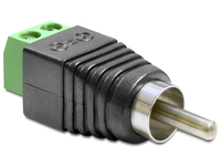 Delock Adapter Cinchstecker > Terminalblock 2 Pin Delock Adapter Cinchstecker > Terminalblock 2 Pin