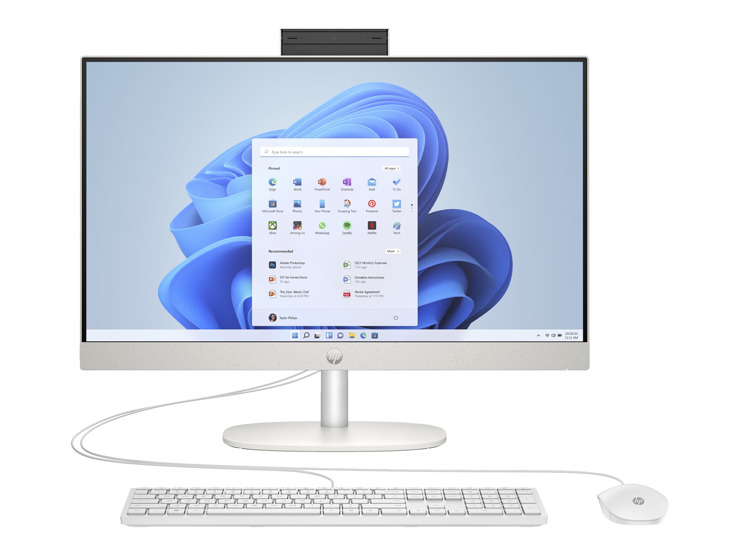 HP 24-cr0009ng All-in-One PC, 8 GB RAM, 512 GB SSD, AMD Ryzenâ¢ 3 7320U
