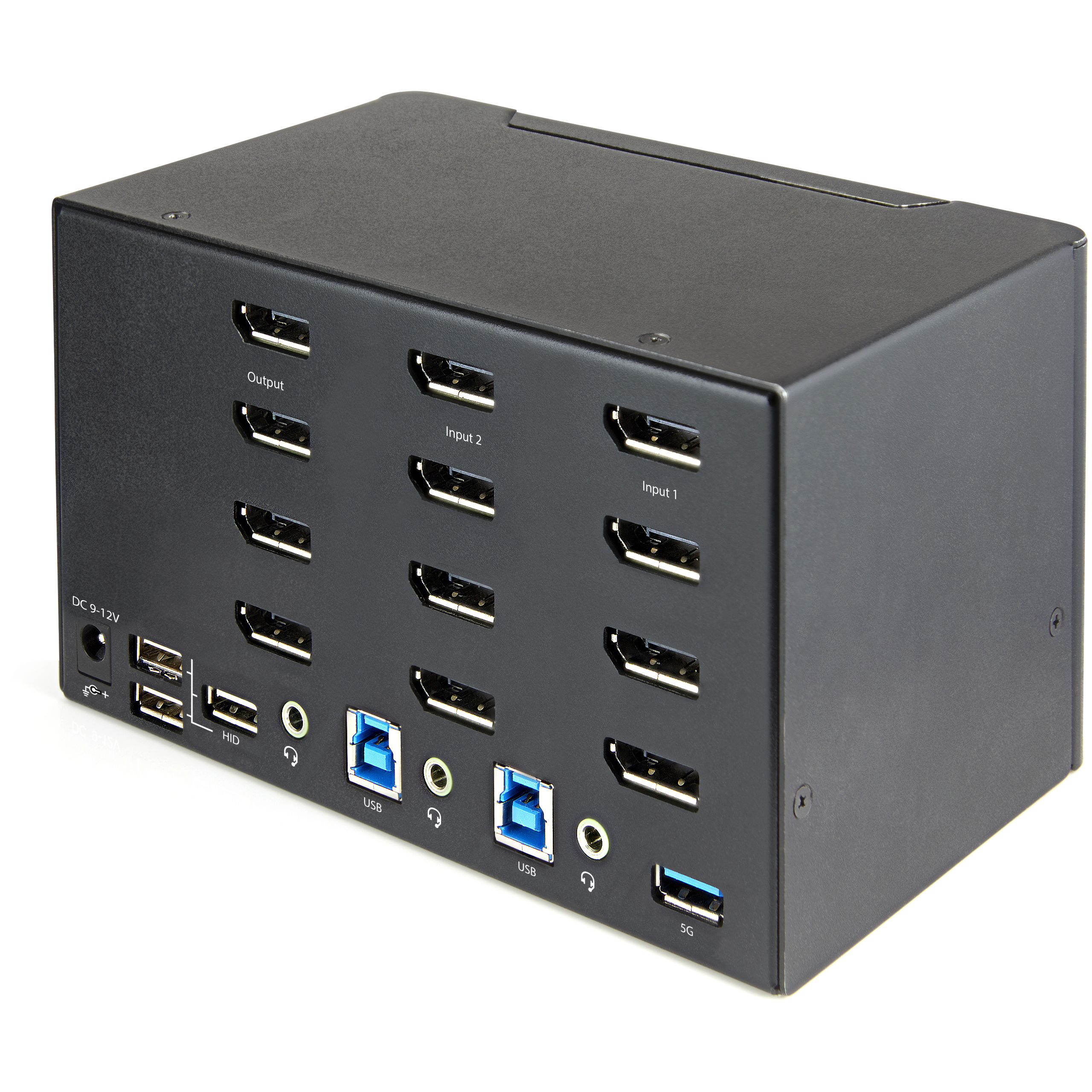 STARTECHCOM 2 Port Quad Monitor DisplayPort KVM Switch 4K 60Hz UHD HDR DP 12 KVM Umschalter Audio Hotkey TAA