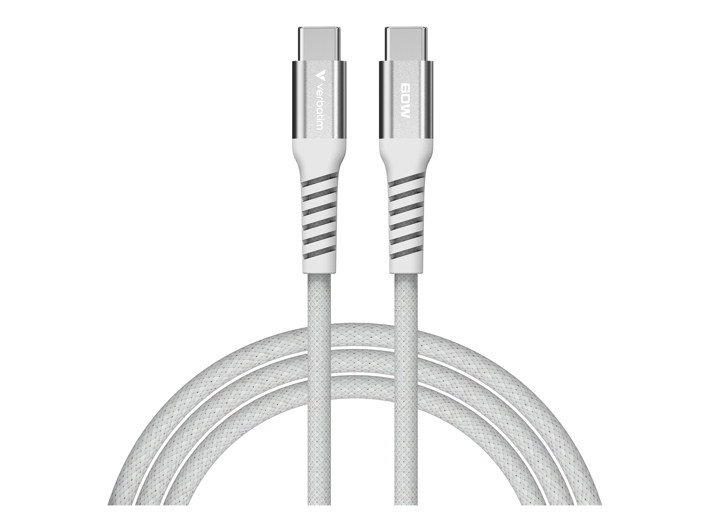 Verbatim Sync & Charge USB-C auf USB-C 60W Magnetisches Kabel - 120cm Grau