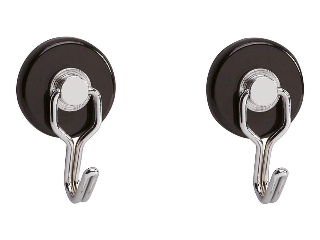 MAUL Magnete schwarz, Metall Ø 3,5 x 2,5 cm, 2 St