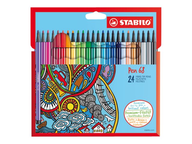 STABILO Pen 68 Filzstifte farbsortiert, 24 St. STABILO Pen 68 Filzstifte farbsortiert, 24 St.