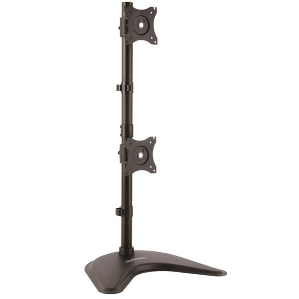 STARTECHCOM Vertikale Dual Monitorhalterung Heavy Duty Stahl VESA bis zu 27 Zoll Verstellbarer zweifach Moniotrstaender