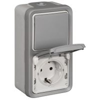 Legrand Kombination 69746 1-p FR AP Plexo IP44 grau