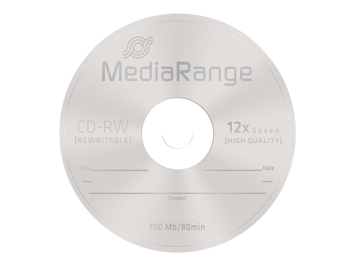 MediaRange CDRW 700 MB wiederbeschreibbar, 10 St