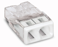 Wago Verbindungsdosenklemme 2polig Compact 0,5-2,5qmm transp./weiss