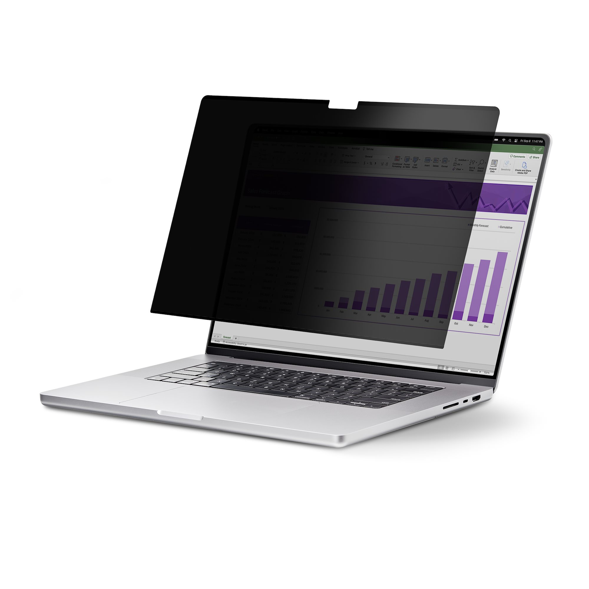 STARTECHCOM 33,02cm 13Zoll MacBook Air M2M3 Laptop Blickschutz Entfernbarer amp Reversibler AntiGlare Blaulichtfilter Magnet