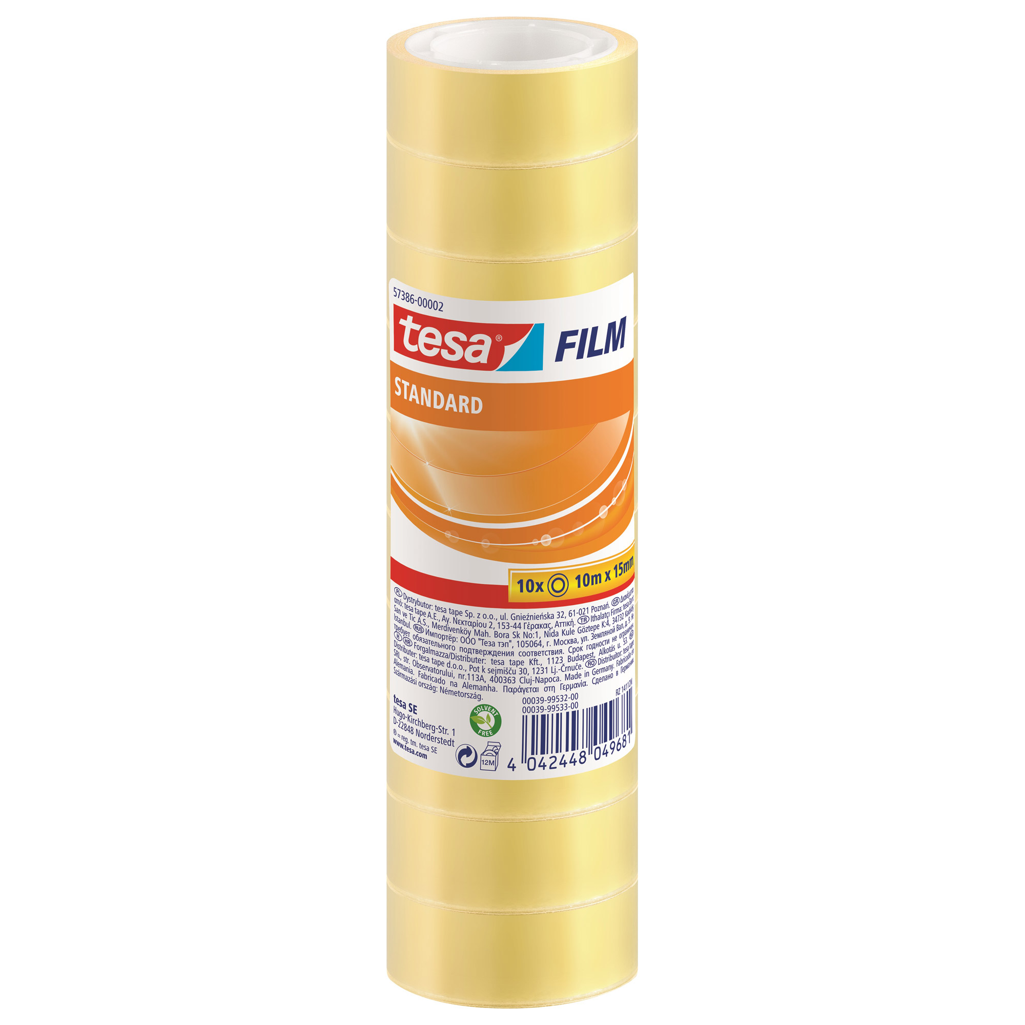 tesa STANDARD Klebefilm transparent 15,0 mm x 10,0 m 10 Rollen tesa STANDARD Klebefilm transparent 15,0 mm x 10,0 m 10 Rollen