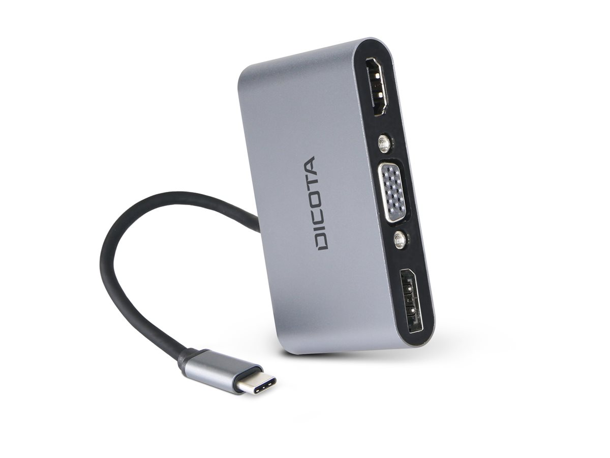 Dicota USB-C Mobile 5-in-1 Mini Docking Station 4K HDMI DP PD 100W silber