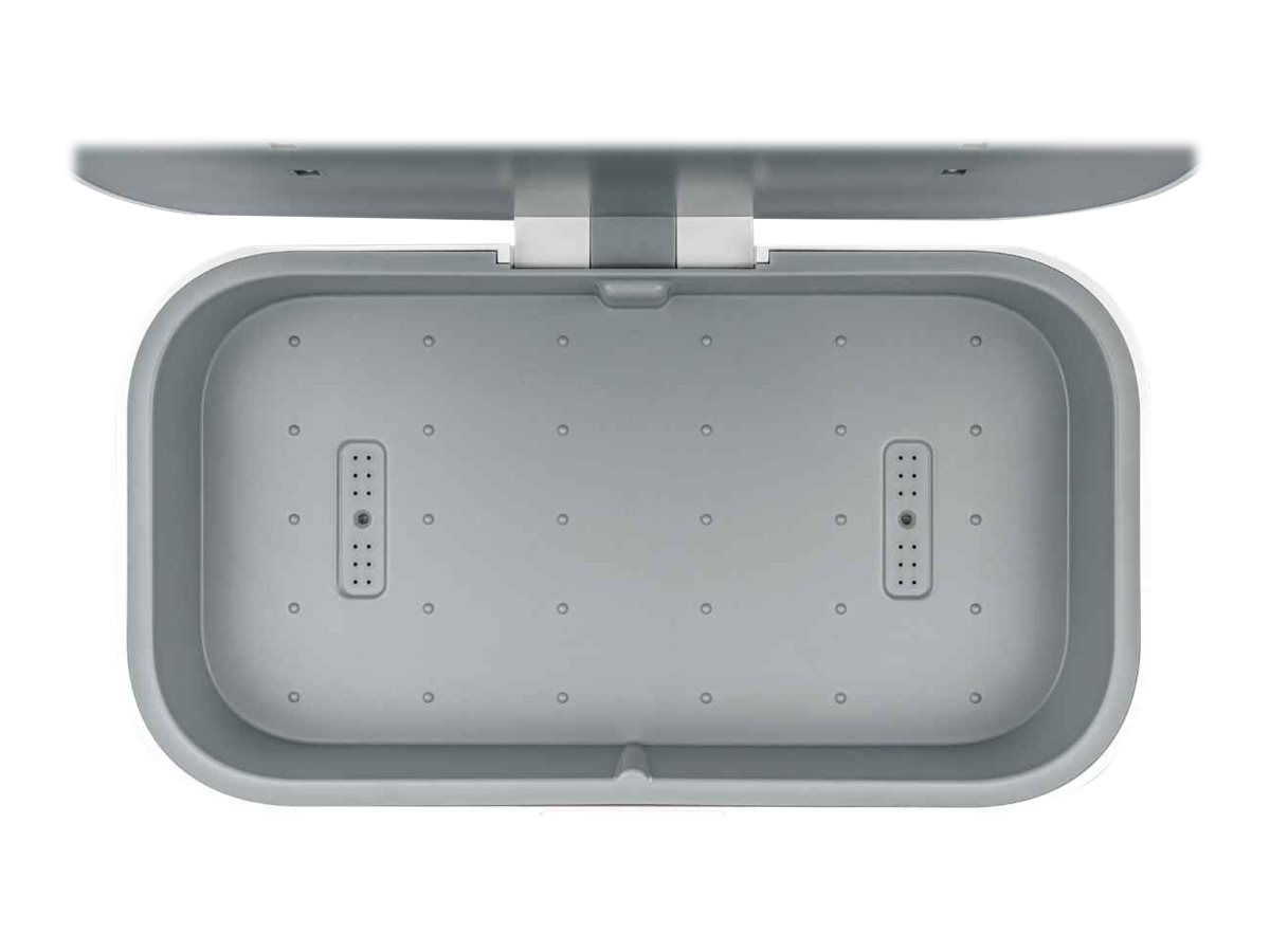 MANHATTAN UV-Desinfektionsbox fuer Smartphones Sterilisator mit UV-Licht fuer Handys Masken Kreditkarten und mehr weiss
