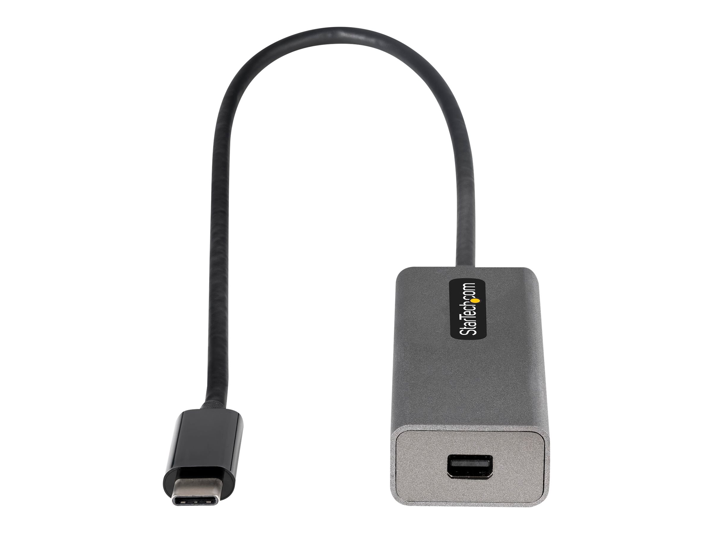 STARTECH.COM USB-C to Mini DisplayPort Adapter 4K 60Hz Monitor Video Converter 30cm Long Attached Cable
