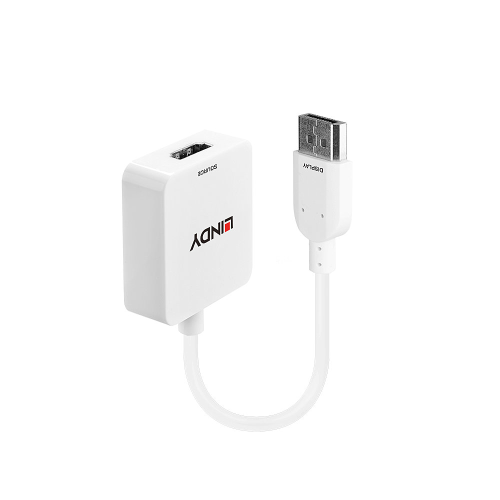 LINDY Konverter HDMI auf DisplayPort bis 4K / 3840x2160. HDMI 2160p30 und DVI 1920x1200, DP 1.2a kompatibel