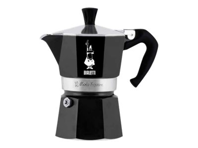 Bialetti Moka Express Schwarz, Espressokocher fuer 3 Tassen