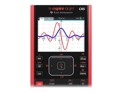 TEXAS INSTRUMENTS TI-Nspire CX II-T CAS Grafikrechner schwarz/rot