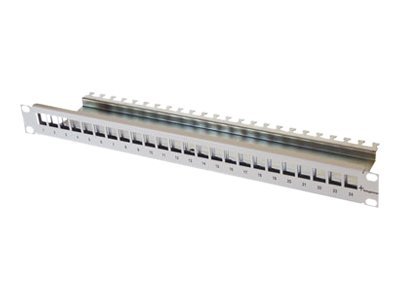 TGT 19 Patchpanel 1HE leer lichtgrau für 24x AMJ/AMJ-S Module RAL7035