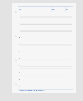 BRUNNEN Arbeitsblock Kieserblock gelocht DIN A4 liniert Lineatur 03C, 1 Block