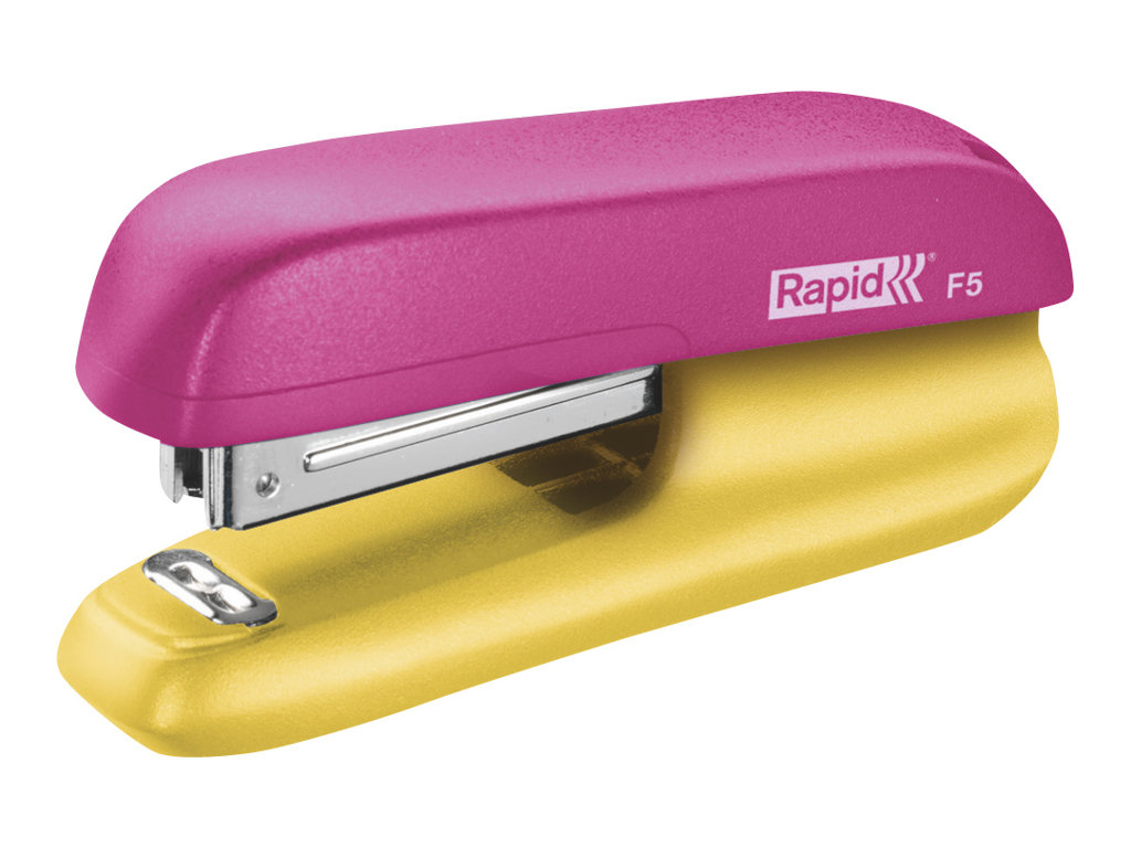 Rapid Locher und Heftgeraete Set Mini pink/gelb
