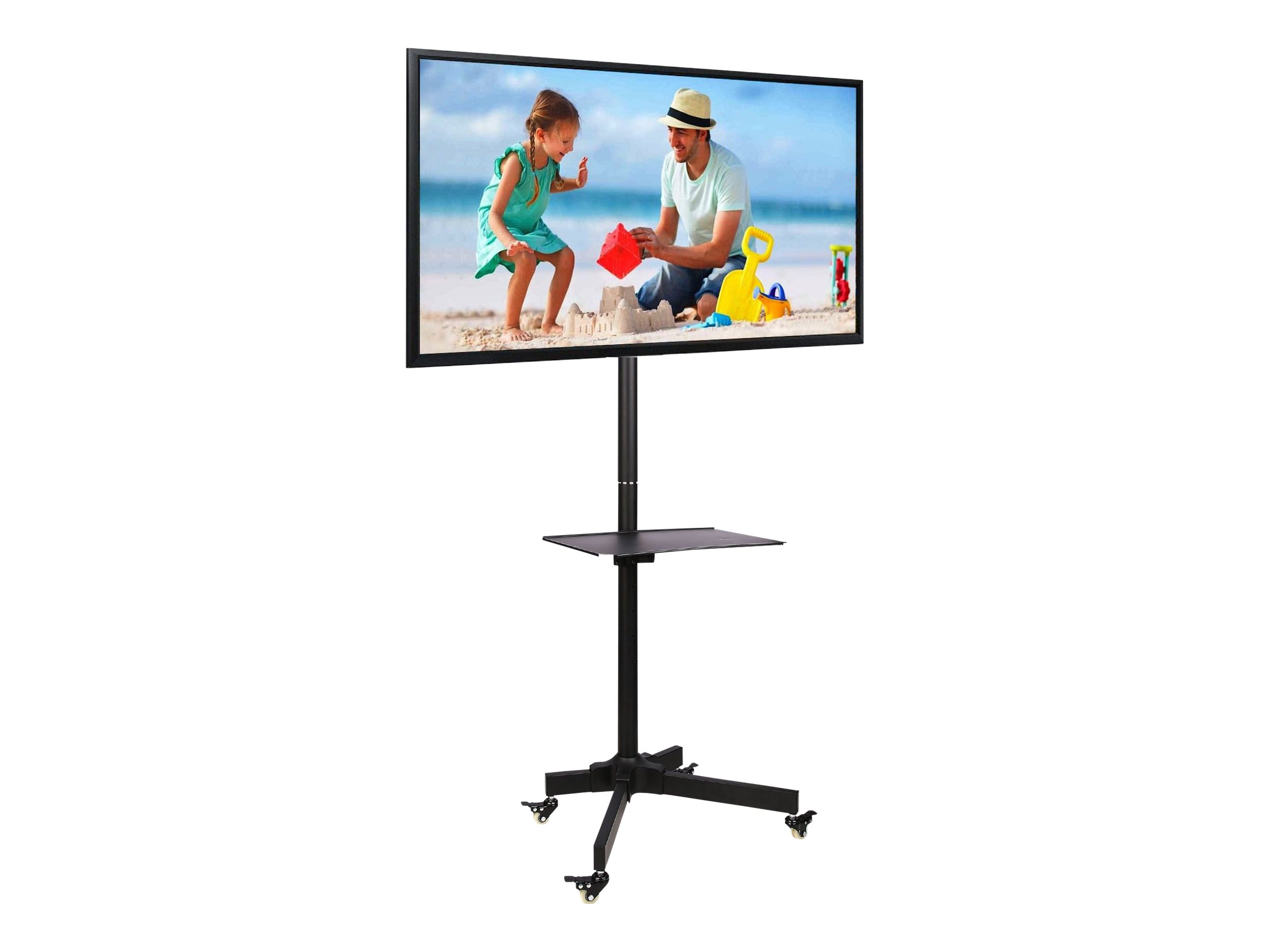 TECHLY TV Wagen fuer Displays Bildschirme LCD LED 59-140cm 23-55Zoll fuer Ihre Ausstattung bis 25KG VESA max 400X400