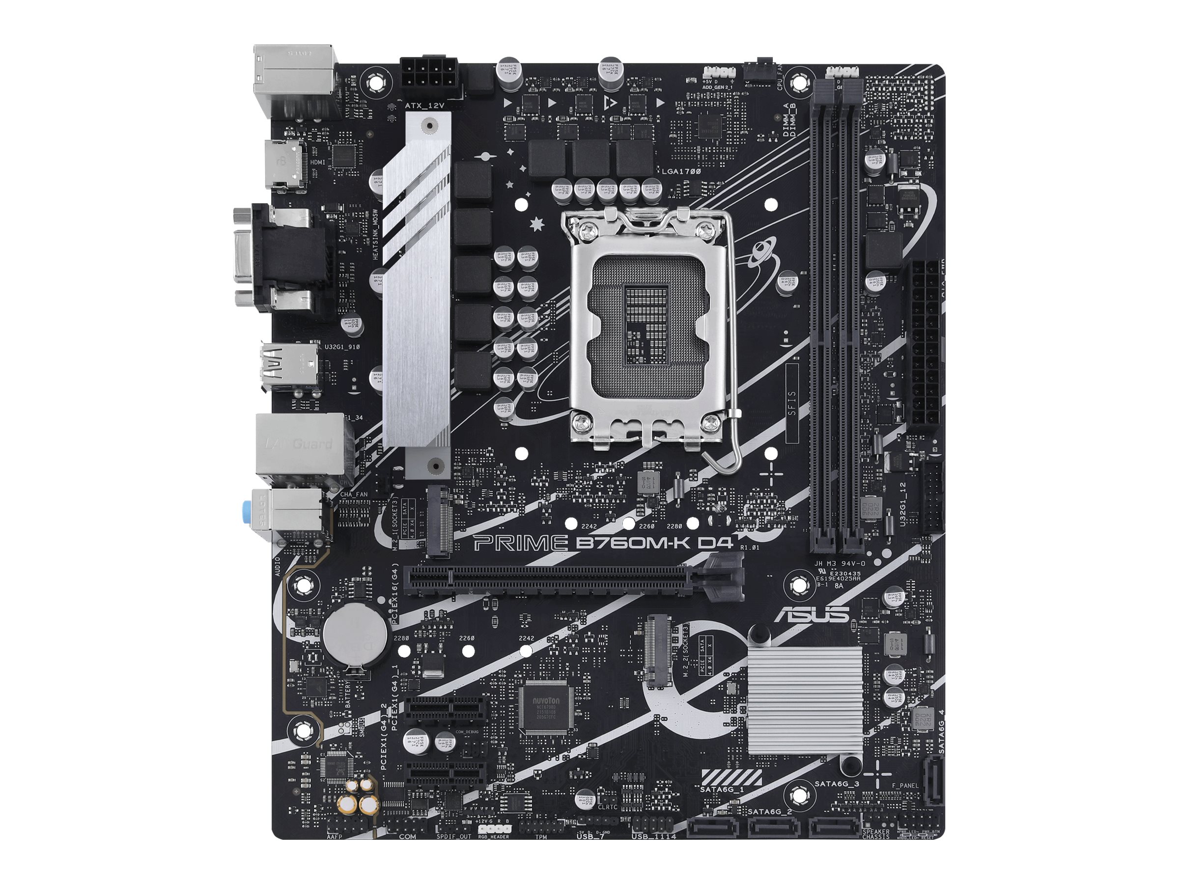 ASUS PRIME B760MK D4 LGA1700 microATX MB 2xDDR4 4xSATA 2xM2 1xDSub 1xHDMI 20