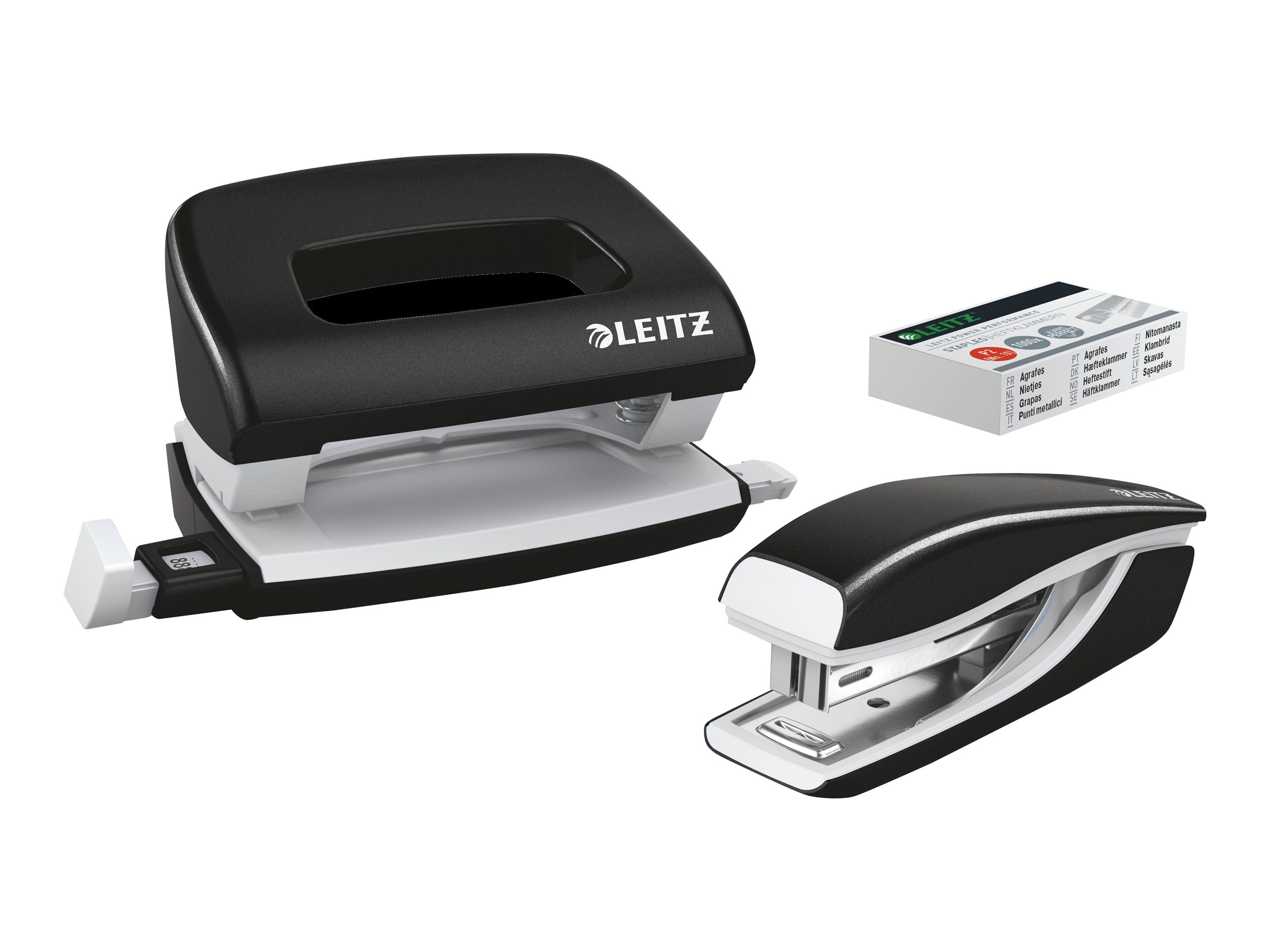 LEITZ Heftgeraet NeXXt 5528 WOW Mini schwarzmetallic, 1 St