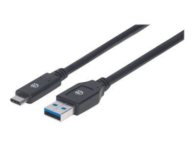 MANHATTAN USB 3.1 Typ C Gen1-Kabel 3m Typ C-Stecker auf Typ A-Stecker 5 Gbit/s schwarz MANHATTAN USB 3.1 Typ C Gen1-Kabel 3m Typ C-Stecker auf Typ A-Stecker 5 Gbit/s schwarz