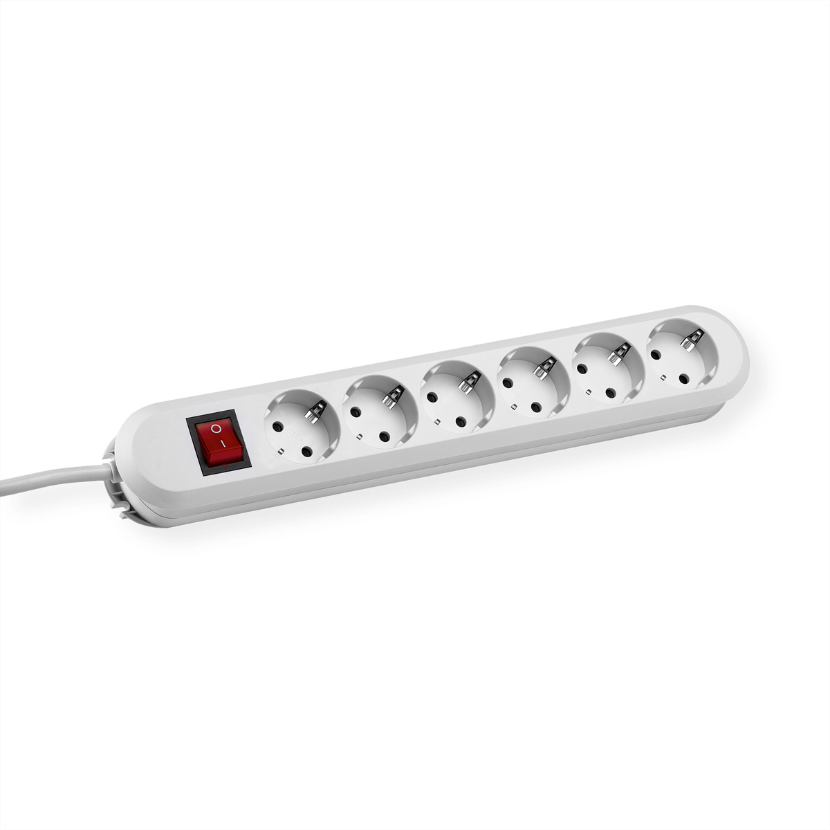 BACHMANN SMART Steckdosenleiste 6x Schutzkontakt Schalter weiss 5m