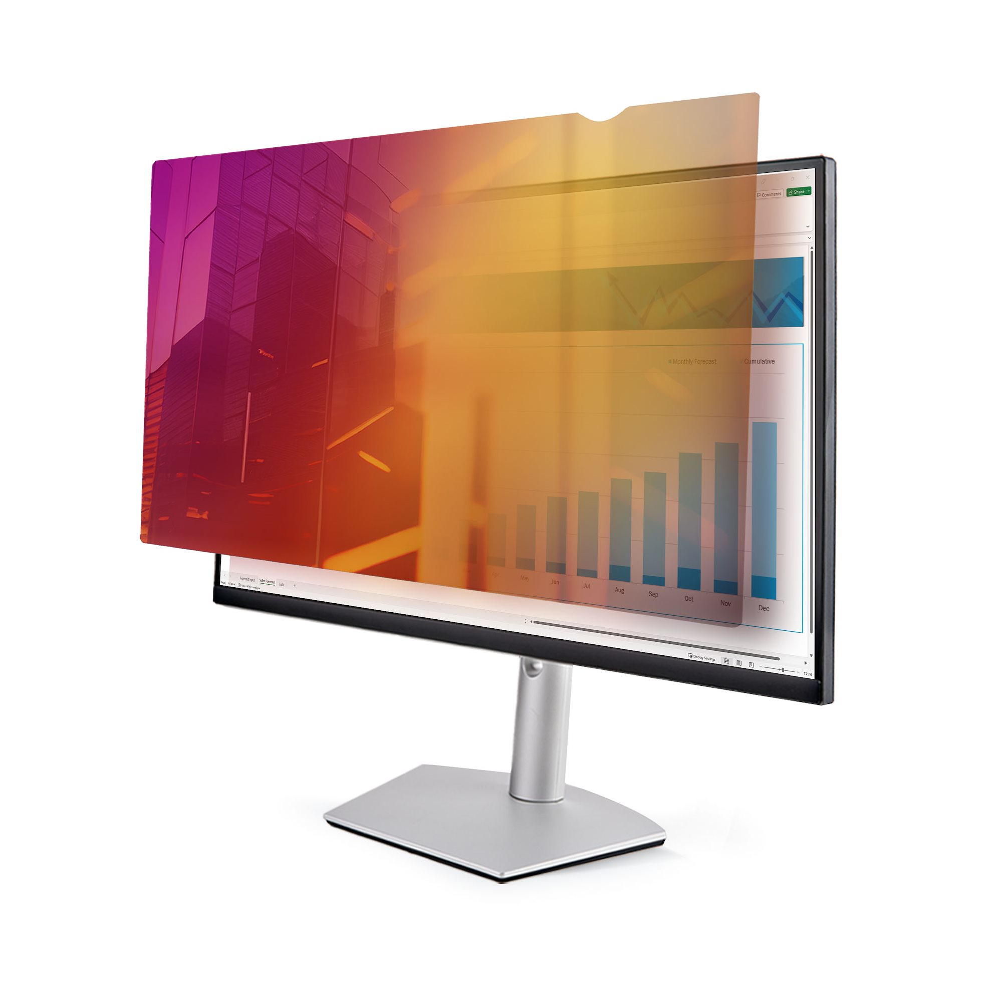 STARTECHCOM 60,96cm 24Zoll 169monitor Blickschutz Gold Zweiseitiger Blickschutzfilter mit Erhöhter Privatsphäre 30 Sicht