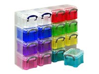 Really Useful Box Kleinteilemagazin 16x 0,14 l transparent, bunt 28,0 x 8,5 x 22,5 cm Really Useful Box Kleinteilemagazin 16x 0,14 l transparent, bunt 28,0 x 8,5 x 22,5 cm