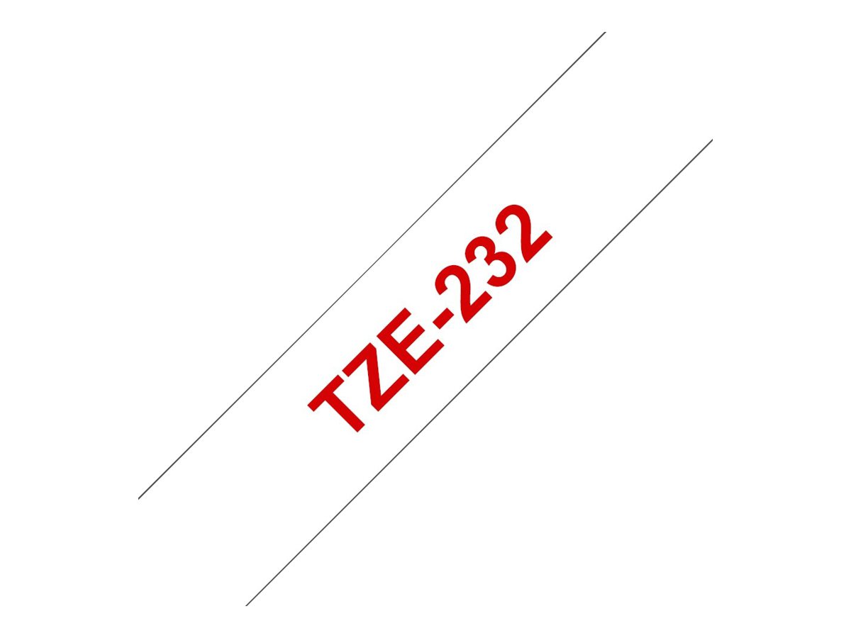 TZE232 BROTHER PTOUCH 12mm WEISS-ROT