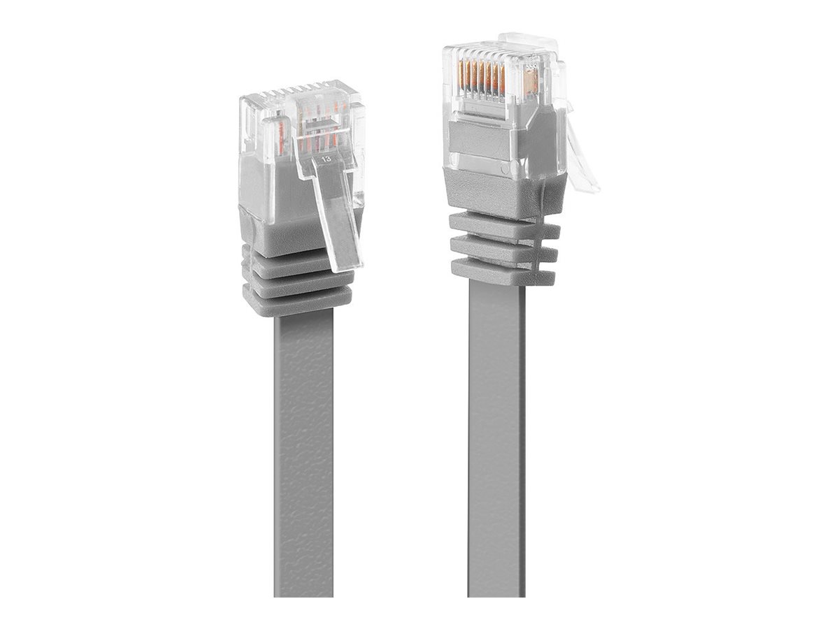 LINDY Cat.6 U/UTP Flachband Patchkabel grau, 0,3m Ohne Schirmung LINDY Cat.6 U/UTP Flachband Patchkabel grau, 0,3m Ohne Schirmung