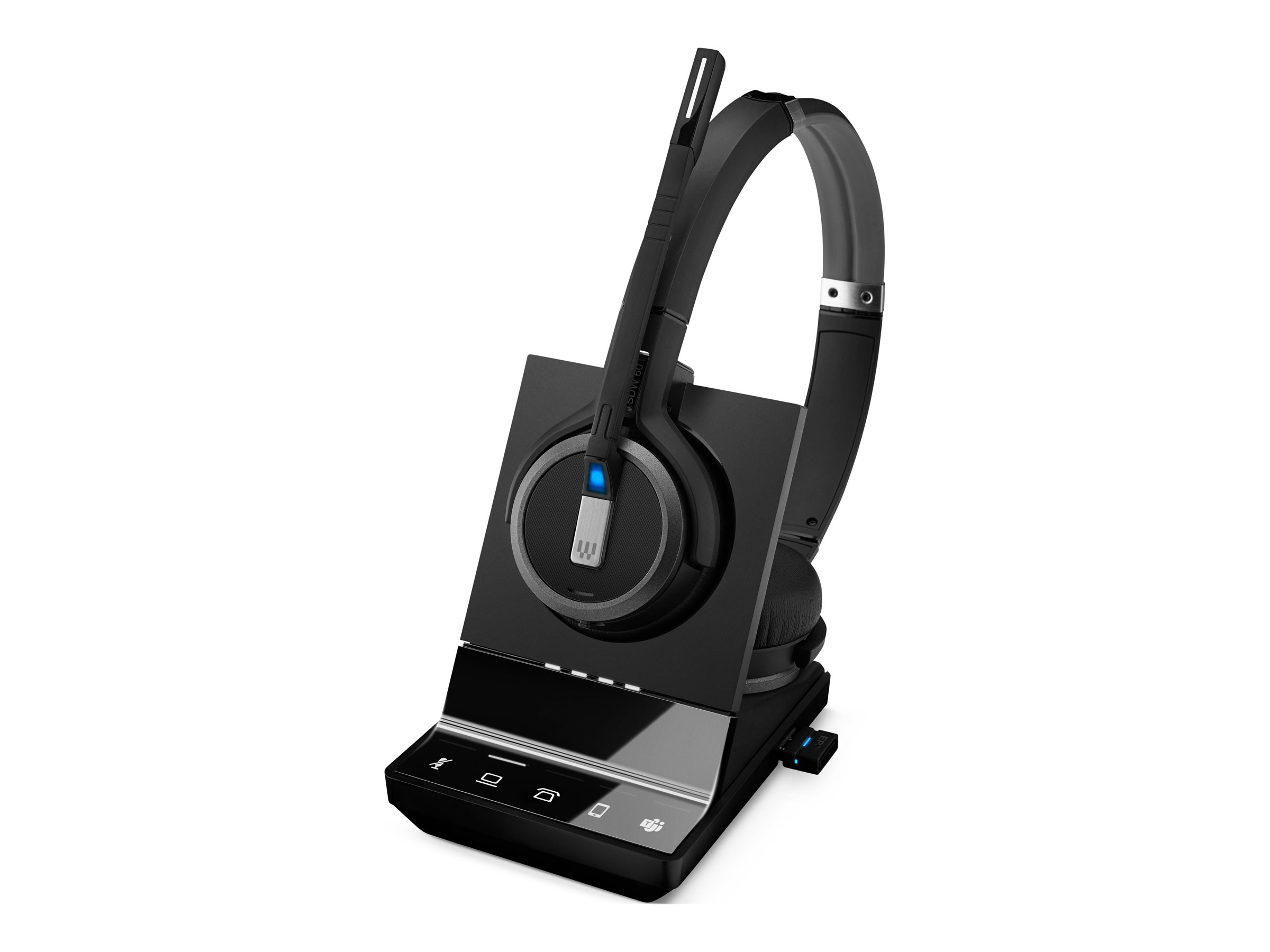 EPOS IMPACT SDW 5066T EU/UK/AUS Stereo DECT-GAP Headset für Tischtelefon PC Mobiltelefon inkl. Bluetooth-Dongle und Teams Taste EPOS IMPACT SDW 5066T EU/UK/AUS Stereo DECT-GAP Headset für Tischtelefon PC Mobiltelefon inkl. Bluetooth-Dongle und Teams Taste