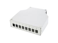 DIGITUS Hutschienen Spleissbox fuer 8 LCDX Kupplungen