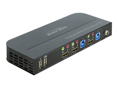 Delock HDMI KVM Switch 4K 60 Hz mit USB 3.0 und Audio