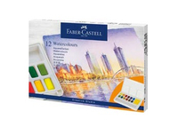 12 FABER-CASTELL Aquarellfarben farbsortiert 12 FABER-CASTELL Aquarellfarben farbsortiert