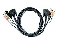 ATEN 2L-7D02U - Video- / USB- / Audio-Kabel - USB, mini-phone stereo 3.5 mm, DVI-D (M)