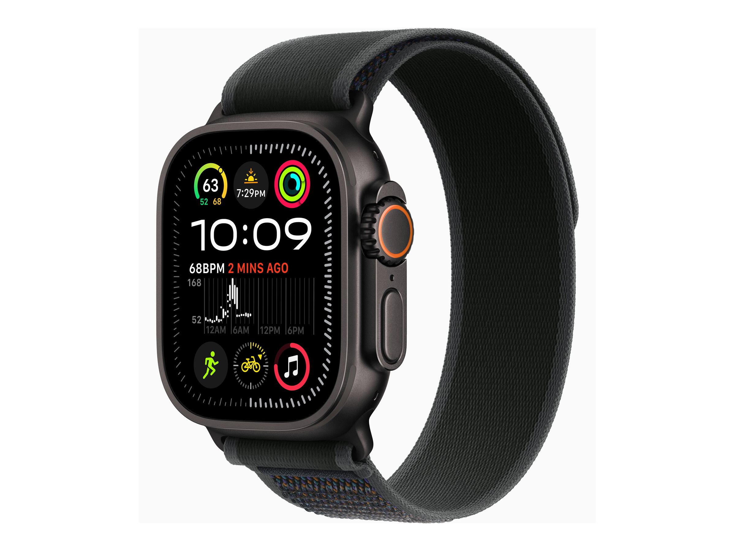 APPLE Watch Ultra 2 GPS + Cellular 49mm Black Titanium Case with Black Trail Loop - M/L APPLE Watch Ultra 2 GPS + Cellular 49mm Black Titanium Case with Black Trail Loop - M/L