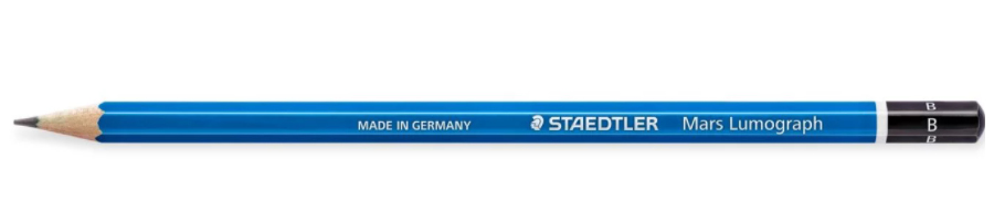 STAEDTLER Mars Lumograph Bleistift B blau, 1 St. STAEDTLER Mars Lumograph Bleistift B blau, 1 St.