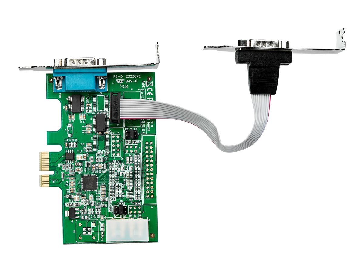 STARTECH.COM 2 Port Serielle Schnittstellenkarte PCIe mit 16950 UART - Serial Adapter - 921,4 Kbps - Windows und Linux
