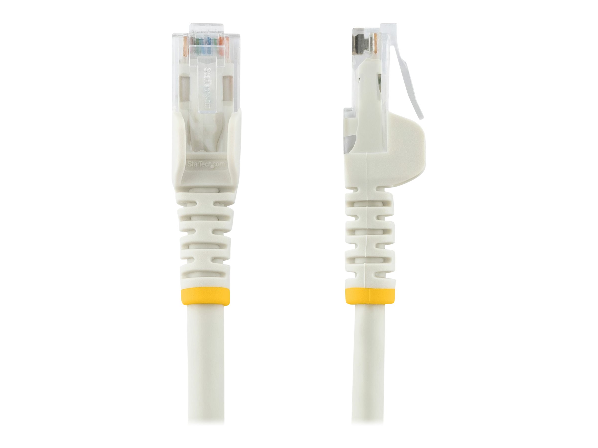 STARTECHCOM 1m Cat6 UTP RJ45 Gigabit Patchkabel Snagless Cat 6 Netzwerkkabel mit Schutzmanschette Cat6 PatchKabel Weiss