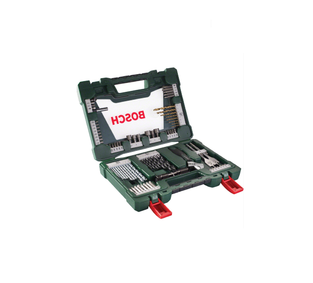 BOSCH mit LED-Taschenlampe und Rollgabelschlüssel Bohrer- und Bit-Set, 83-teilig BOSCH mit LED-Taschenlampe und Rollgabelschlüssel Bohrer- und Bit-Set, 83-teilig
