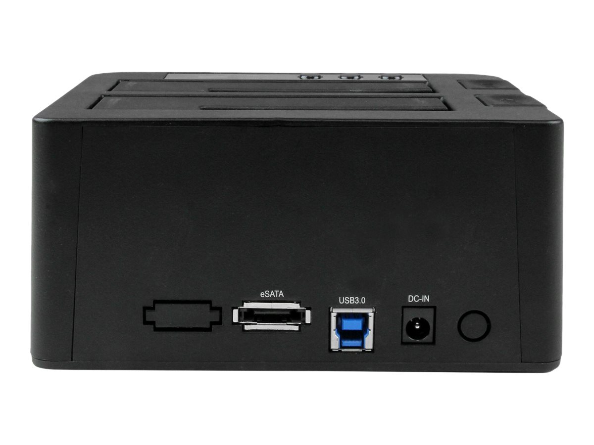 StarTech.com Dual Bay Hard Drive Duplicator, Standalone USB 3.0 (5 Gbps) eSATA to 2.53.5 SATA III HDDSSD ClonerCopier, Hard Drive Docking Station - Hard Disk Cloner - Speicher-Controller - SATA 6Gb/s - USB 3.0