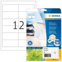 HERMA 10704 Recycling Etiketten weiß 97,0 x 42,3 mm, 20 Blatt